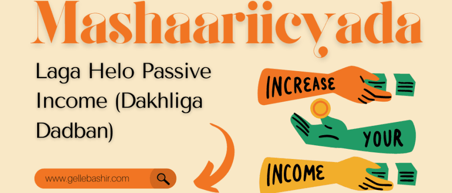 Mashaariicyada Laga Helo Passive Income (Dakhliga Dadban)